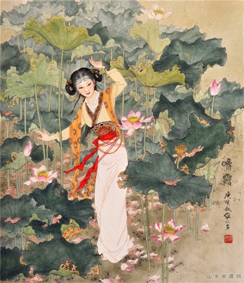 国画古代美人仕女图